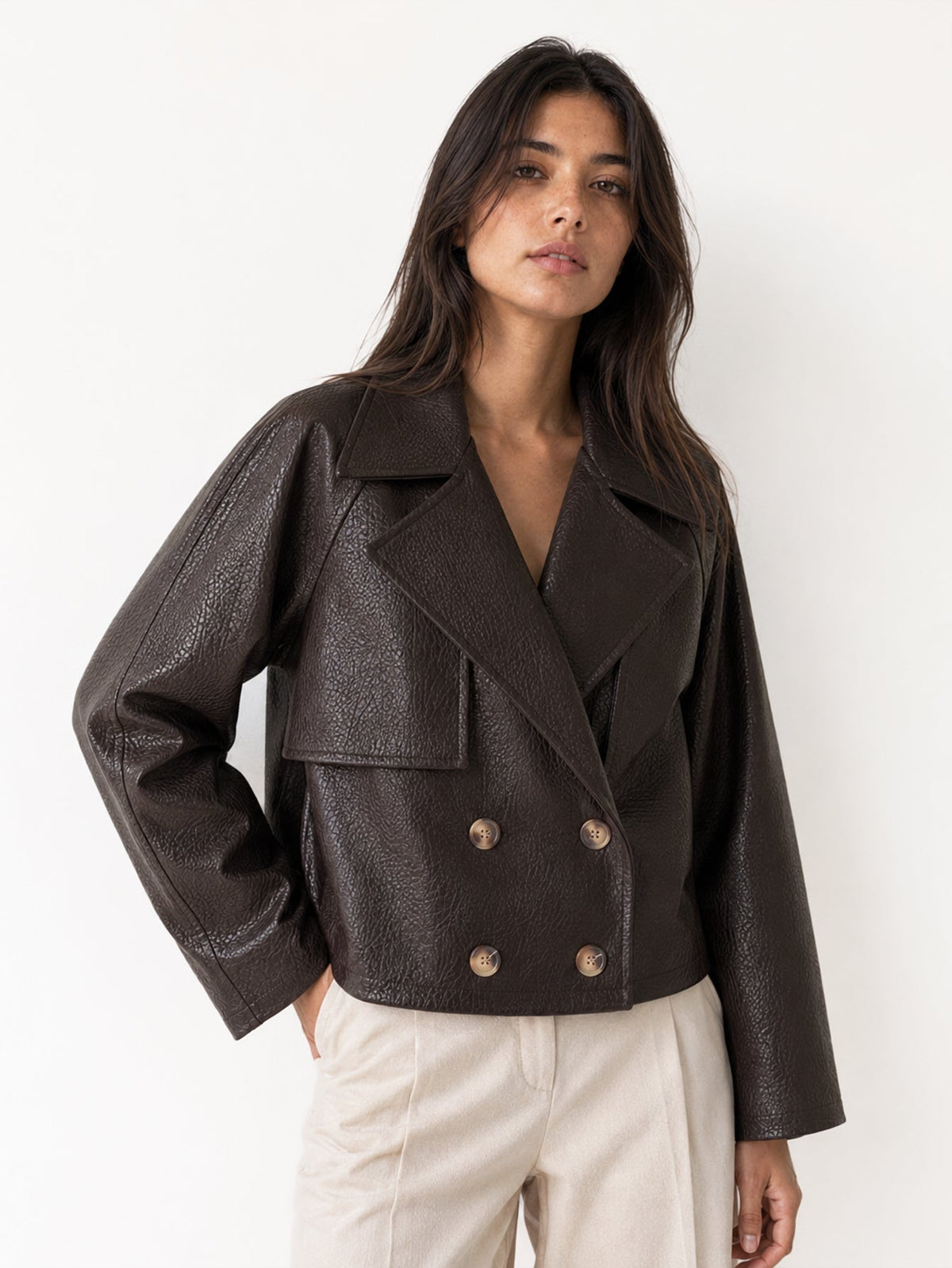Veste courte similicuir