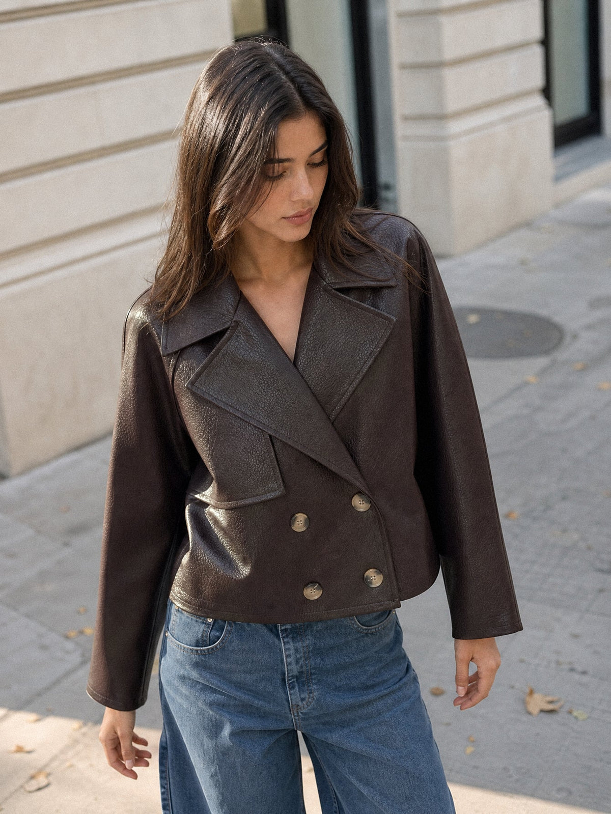Veste courte similicuir