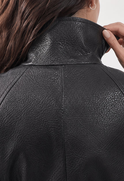 Veste mi-longue similicuir
