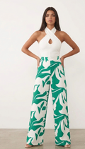 Pantalon palazzo à motif