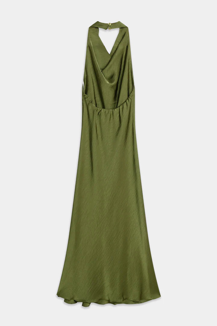 Robe dos nu satiné
